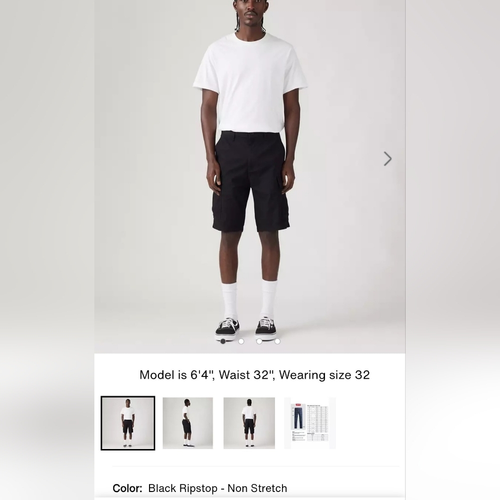 Levi's 9.5" Carrier Cargo shorts 36